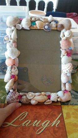 5x7 Shell Picture Frame (Handmade )