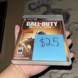 PlayStation 3 Video Game PS3 Call Of Duty 3 Black Ops