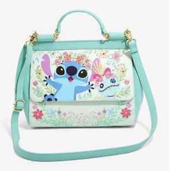 Loungefly Disney Stitch Floral Handbag / Crossbody  / Purse  - NWT 