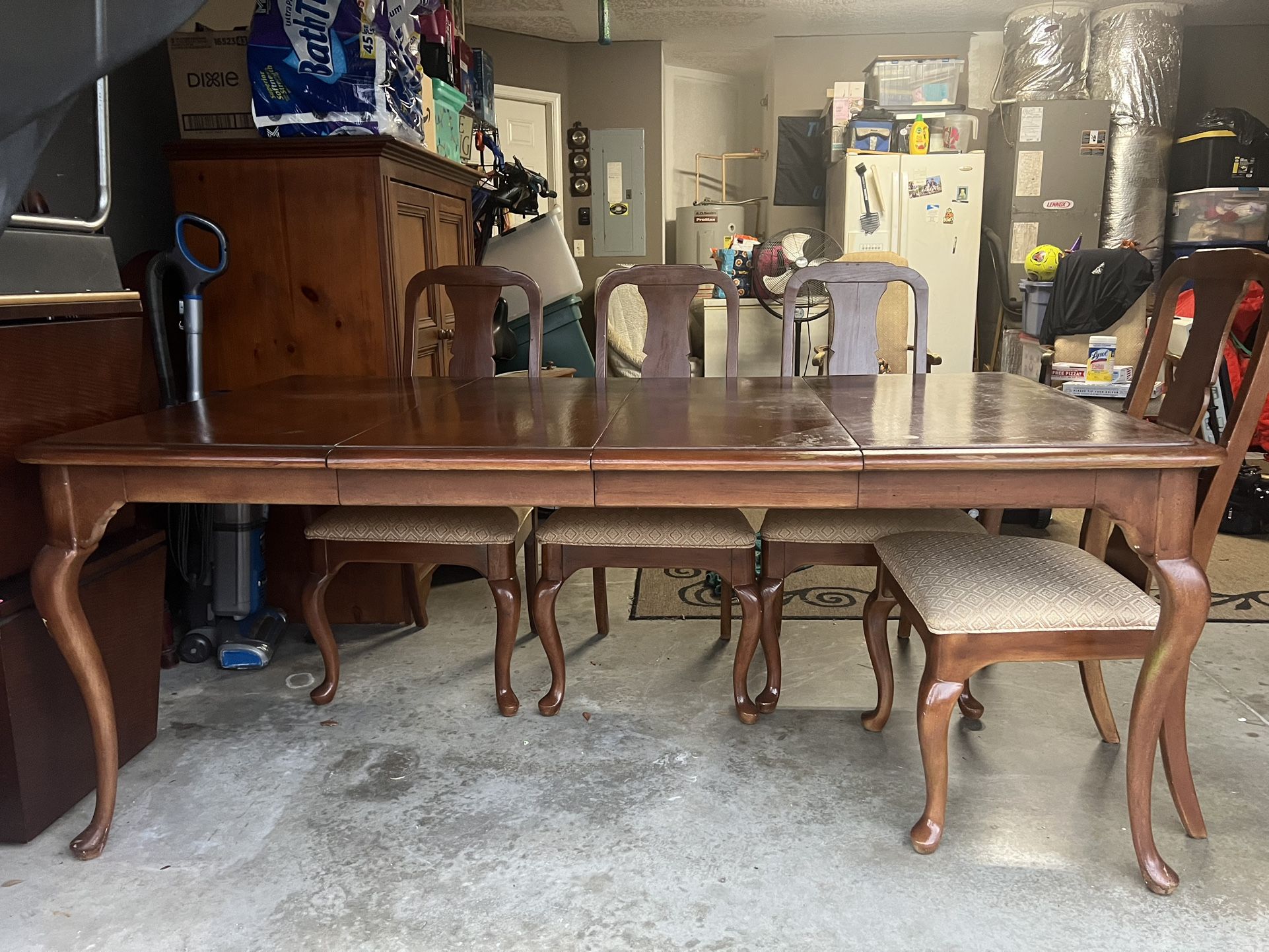 wooden kitchen table with 4 chairs