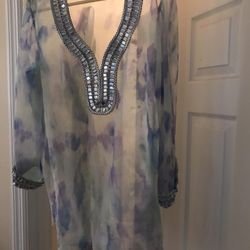 Adrienne Vittadini Beaded Shirt