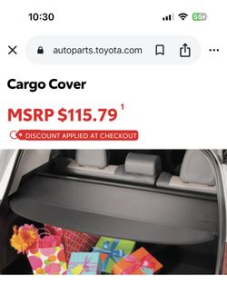 New! Toyota RAV4 Cargo Cover Black 