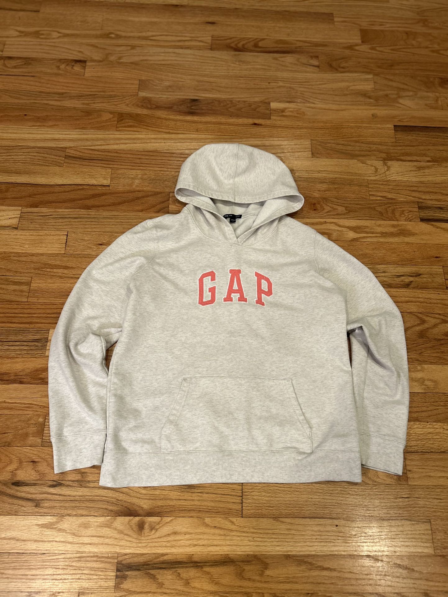 Women’s Y2K Gap grey hoodie with pink logo Size medium