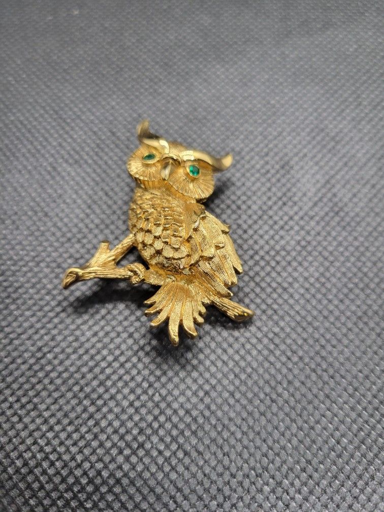 Monet Owl Brooch