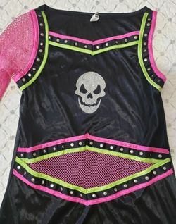 Girls Halloween Costume Size S/M! Spirit Cheerleader Skull Costume!