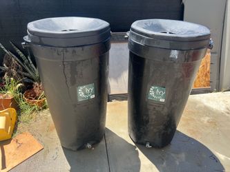 2 Ivy 50-Gallon Rain Barrels – $120 for Both