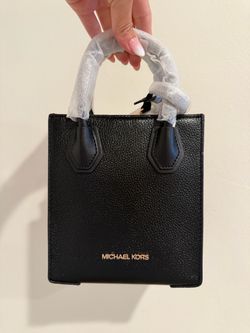 Michael Kors Mercer XS Small Shopper Crossbody in black leather