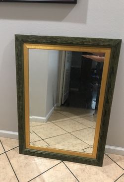 Huge 33 x 44 gold accent mirror...beautiful