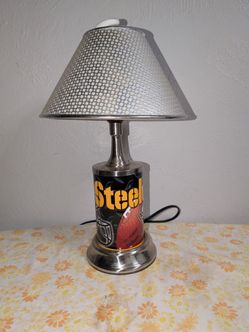 Pittsburgh Steelers Lamp NFL Table Lamp with Shade Desk Light Room Decor