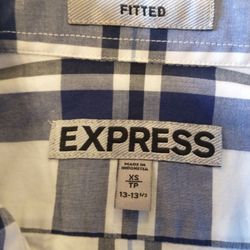 Express Plaid Dress Shirt, XS