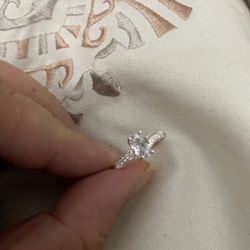 Real 925 Sterling Silver Wedding Ring Size 6/7