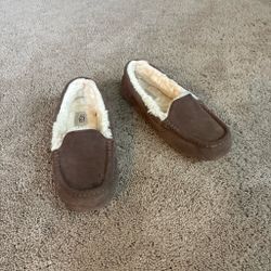 UGG Brown Suede Moccasin Slippers