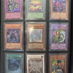 Yugioh Vintage Binder Collection. Dark Magician, Blue Eyes, red Eyes Ghost Rare 