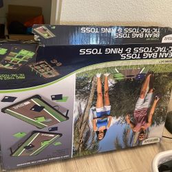 Bean Bag Toss Cornhole Tic Tax Toe Board 