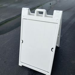 White Plasticade Signicade Deluxe A Frame Sidewalk Curb Sign (Make An Offer)