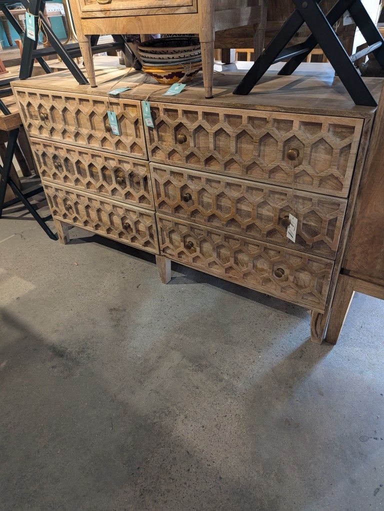 Six Drawer Mango Wood Dresser