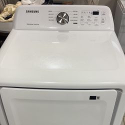 White Electric Samsung Dryer