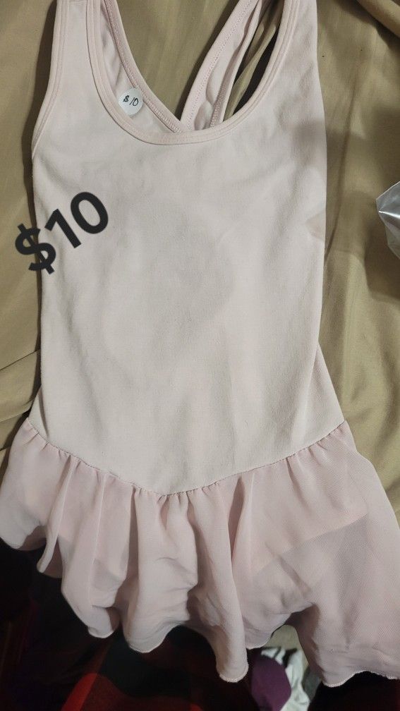 Girls Pink Ballet Outfit W/ Skirt