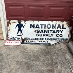 Vintage Porcelain Sign