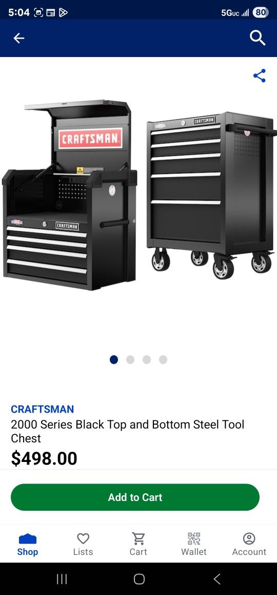 CRAFTSMAN ROLLING TOOL BOX