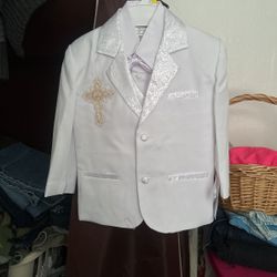 Conjunto Para Bautizo, Para Niño De Tres Años 