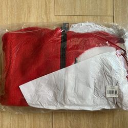 Supreme X The North Face S Logo Hooded Parka Fleece Jacket Red FW20 Size Large