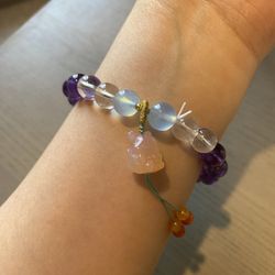 DIY Amethyst bracelet