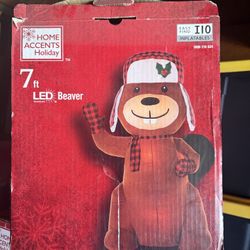 7ft Beaver Christmas Holiday Inflatable