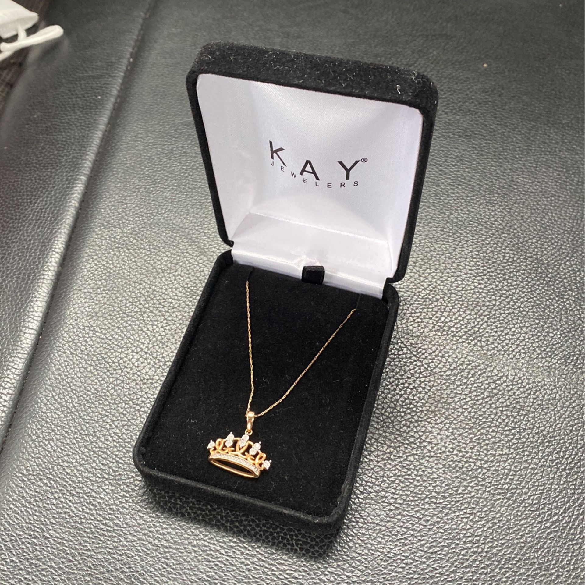 10K Gold And Diamond Necklace