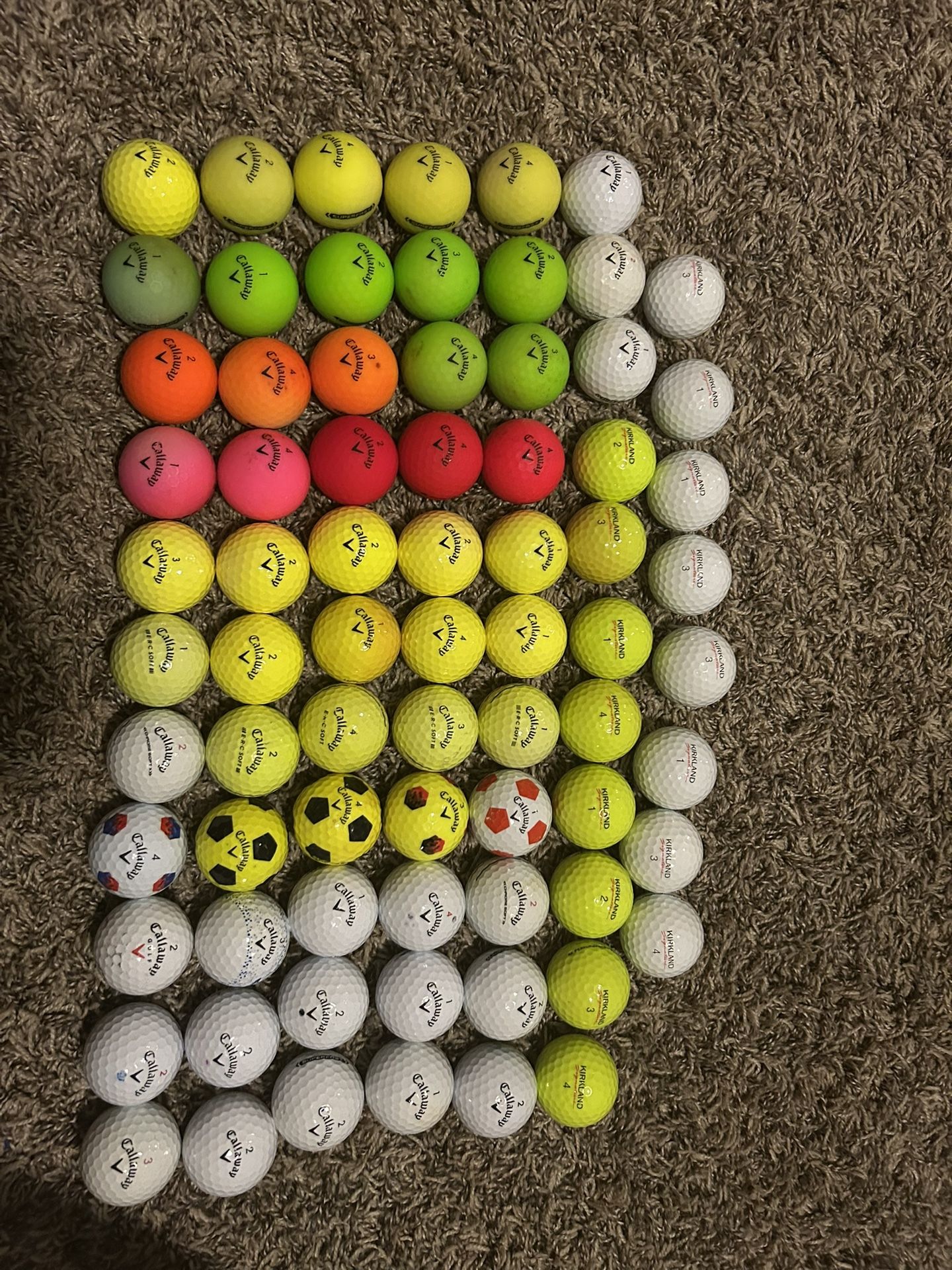 74 Used Kirkland and Callaway Golf Balls
