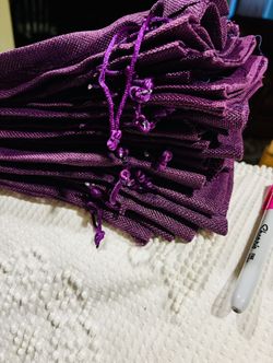  Brand New Mini Burlap Cinch Sachets 