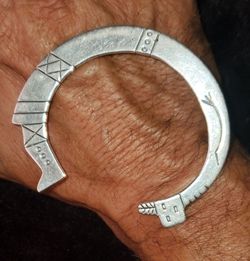 Rare 40'S Navajo Yei Spiritual Cuff Bracelet