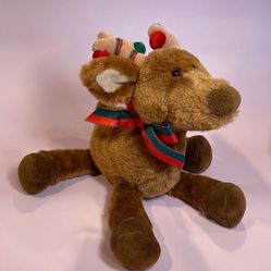Gund Ridlay The Christmas Reindeer Floppy with Christmas Ornaments Plush Holiday 