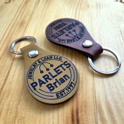 Personalized Leather Keychains 