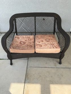 Wicker loveseat
