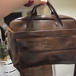 Polo Videng laptop messenger bag in Brown