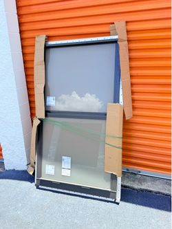 New Jeld-Wen window. Has frosted glass. Window is 36 inches wide with 62 inches tall.