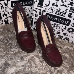 Burgundy Womans Shoes 