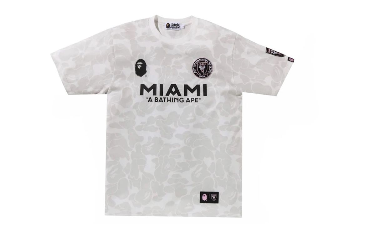 Bape X Inter Miami CF Camo Tee - White Small, Medium, Large, XL