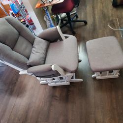 Grey And White Glider Chair