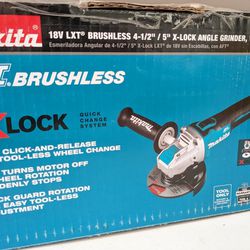 18V Makita LXT Brushless X-LOCK Cut Off Angle Grinder 