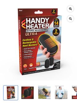 Handy Heater Hand Warmers Ultra, Rechargeable Hand Warmer, Portable Winter Essentials, 2 Pack