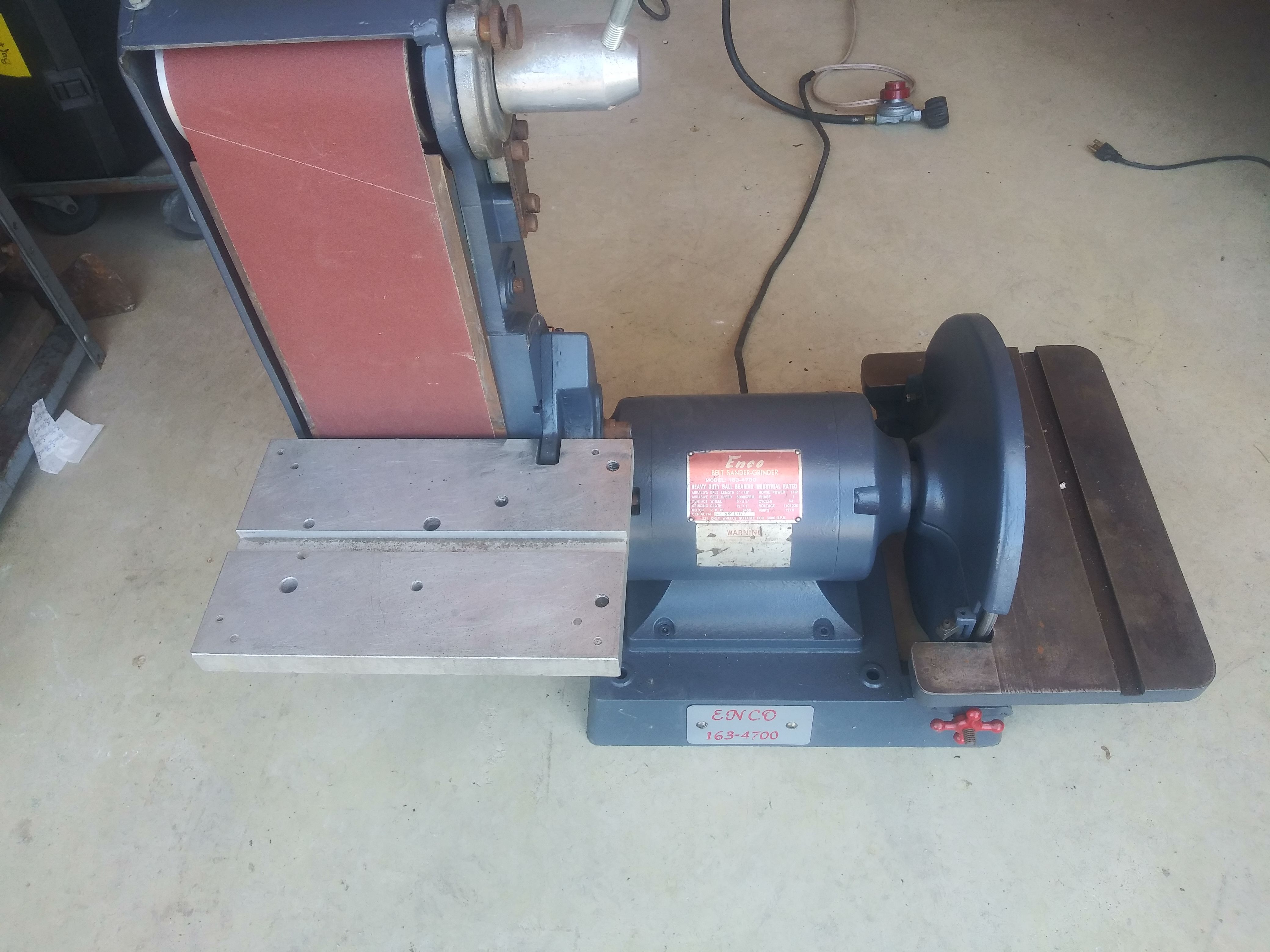 Enco 1634700 1 hp. 6in ×48in belt sander /12in disc grinder for Sale