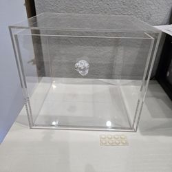 Acrylic Organizer or Storage Box for Cosmetics Stationery. 7" W x 6" D x 6" H.