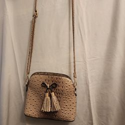 Faux Osterich Shoulder Bag