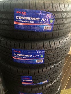 245/70/16  zeta  #4 New Tires Mount & Balance // Set De 4 Llantas Nuevas Instaladas Y Balanceadas