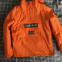 Men’s Size Large Napapijri Rainforest Winter Jacket in Orange