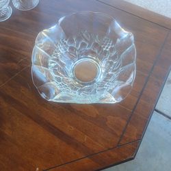 Antique Depression Glass Fruit Bowl