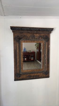 Ornate Wood Carved Wall Mirror