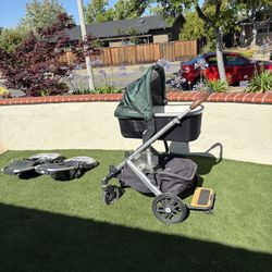 UPPAbaby Vista Double Stroller + Attachments